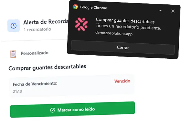 Recordatorios y confirmaciones